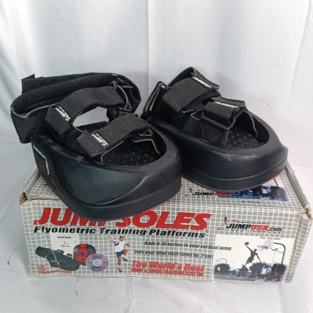 JumpSoles Plyometric Training Platforms Black Jump Training Shoes Large 11-14